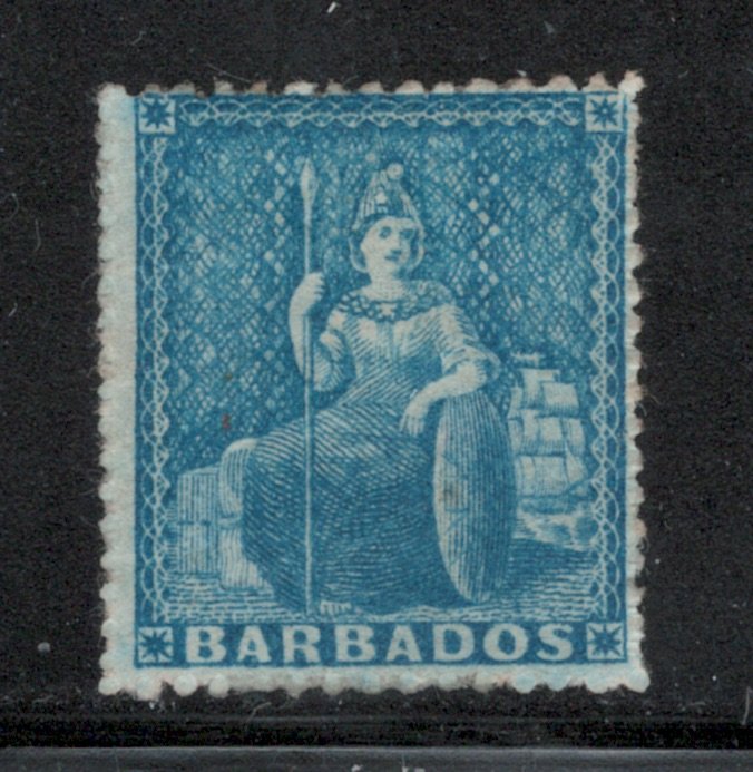 Barbados 1861 Britannia 1p Scott # 16 MH