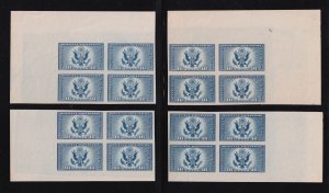 1935 Special Delivery Air Mail Sc 771 FARLEY imperf NGAI wide corner blocks (KA7