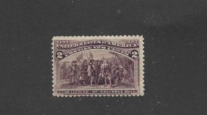 United States Scott 231 2-cent Columbian Exposition Mint NH