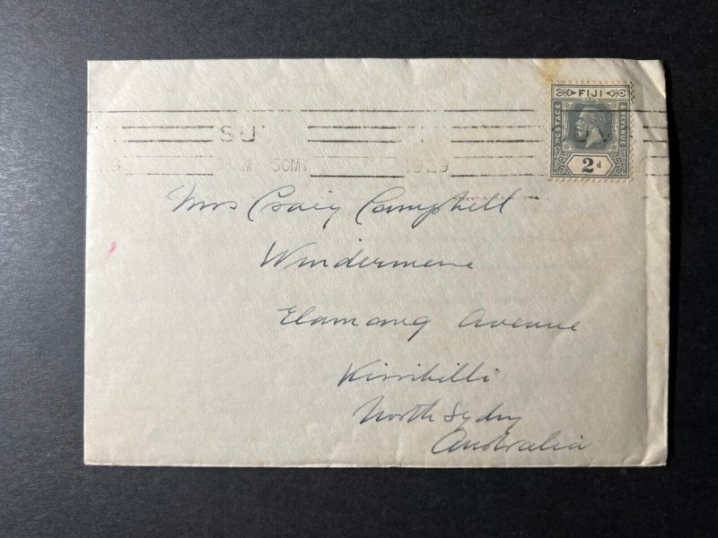 1929 Fiji Cover Suva to North Sydney NSW Australia Matson Navigation Company
