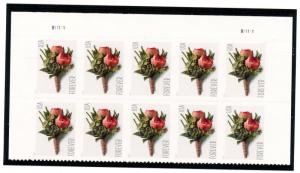 US  5199  Boutonniere - Top Forever Plate Block of 10 - MNH - 2017 - B11111  