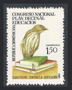 Dominican Rep. Palm Chat Bird Ten Year Education Plan 1v SG#1833