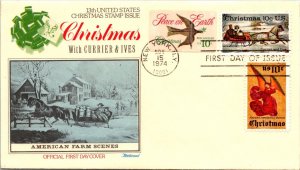 FDC 1974 SC #1552 Fleetwood Cachet - New York, Ny - Block Of 3 - F77270