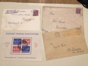Germany Allied Occupation covers & postal stationary items Ref A495