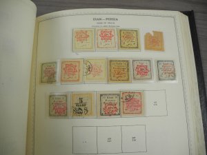 PERSIA, Fantastic Stamp Collection mounted/partially glued in a Minkus