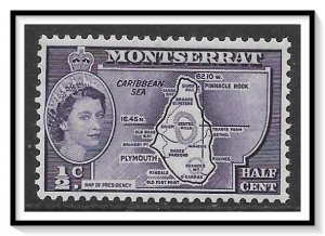 Montserrat #128 Map Of Presidency MNH