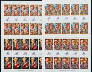 Full Set in Sheets Stamps French Revolution Togo 1989 Imperfect-