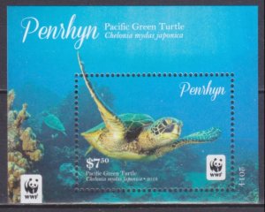 2014 Penrhyn Island 765/B111 WWF / Sea fauna 13,00 €