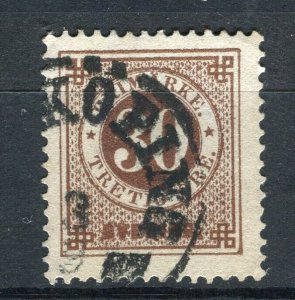 SWEDEN; 1880s early classic 'ore' issue used 30ore. value fair Postmark