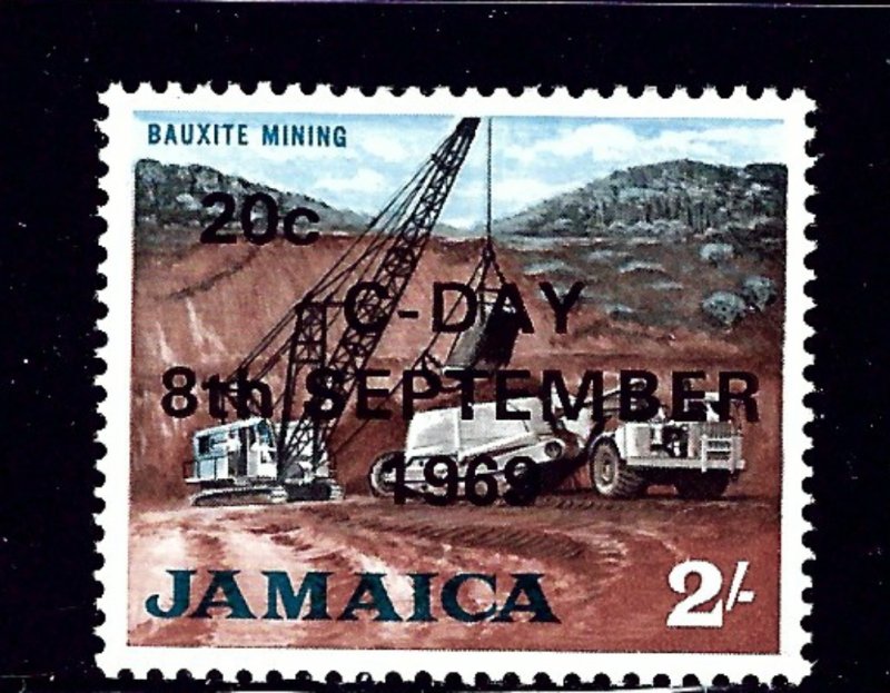 Jamaica 287 MLH 1969 overprint    (ap1321)