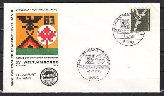 Germany, 1983 issue. 01/JUL/83. World Scout Jamboree Cancel on Cachet Cover. ^