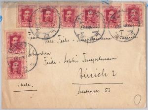 SPAIN  España - POSTAL HISTORY - VAZQUEZ on COVER from LES to SWITZERLAND 1927