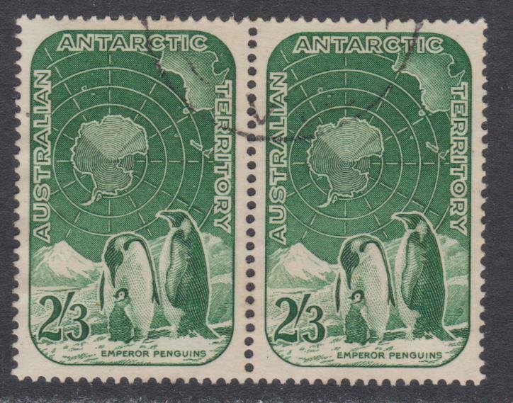 Australia # L5 , Emperor Penguin and Map , VF Used Pair  - I Combine S/H