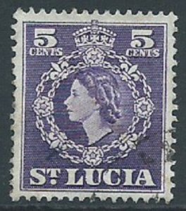 St Lucia, Sc #161, 5c Used