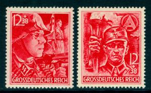 GERMANY 1945 Deutsches Reich - SEMI POSTAL - STORMTROOPERS set Sc# B292-3 MNH/MH