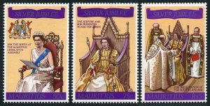Mauritius 433-435, MNH. Michel 425-427. QE II Silver Jubilee of Reign, 1977.
