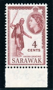 Sarawak 1959 QEII 4c brown-purple superb MNH. SG 190a.