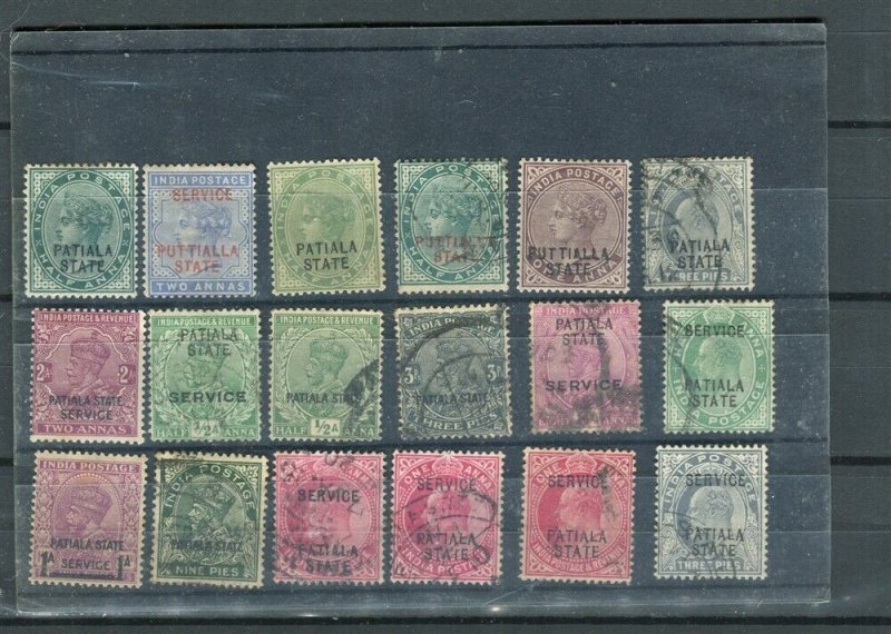 INDIA; PATIALA early 1890s-1900s Local State issues fine small USED LOT