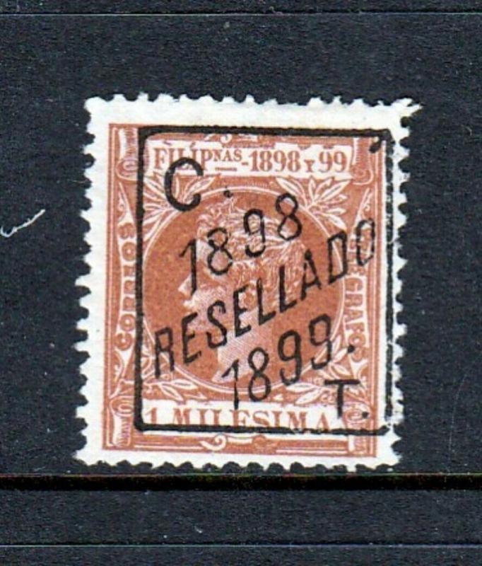 Philippines 1 mill 1898 Overprint (unused no gum) 