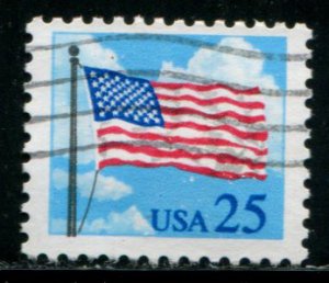 2278 US 25c Flag with Clouds, used