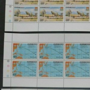 Kiribati #349-351 Mint/NH/VF, Mini sheetlets of 10, Space, 1981