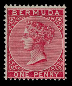 BERMUDA QV SG24, 1d carmine-rose, LH MINT. Cat £60.