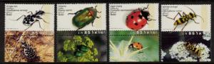 Israel 1189-92 + tabs  MNH Insects, Beetles