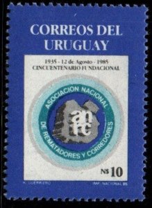1986 Uruguay brokers and auctioneers association 50th anniv. #1191 ** MNH
