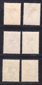 MOMEN: AUSTRALIA SG #5-11 1913 KANGAROOS MINT OG H VF+ £500 LOT #66713