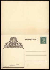 Germany Munich Ganzsachen Club Private Postal Reply Card Pair Cover G68580