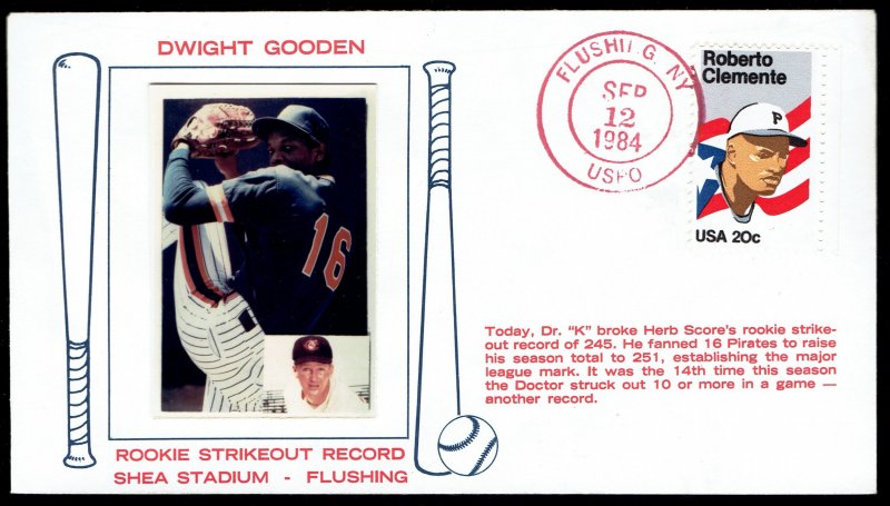 Baseball - Dwight Gooden Rookie Strikeout Record Sep 12, 1984 Cover sp1984-1