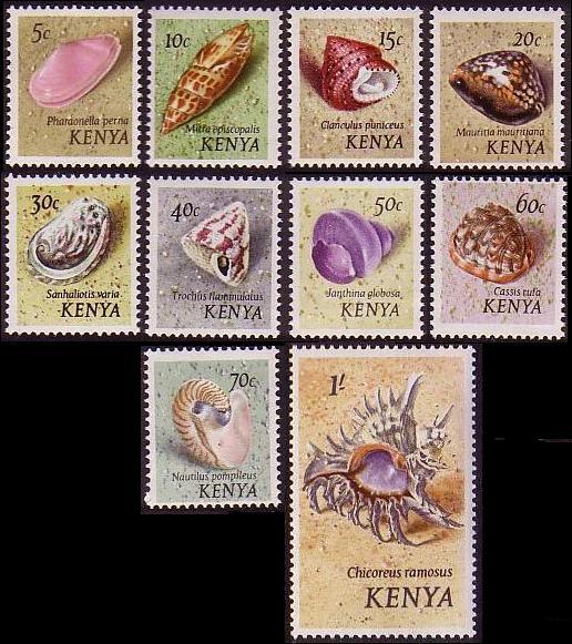 Kenya Shells 10v SG#36/47 MI#36-45