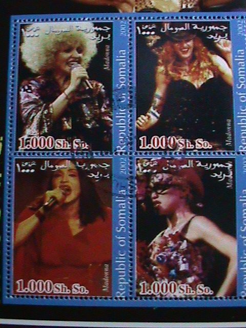 ​SOMALIA -2002- ROCK LEGENDS-MADONNA-CTO S/S VF WE SHIP TO WORLD WIDE.