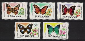 St. Vincent Butterflies and Bougainvilleas 5v 1978 MNH SG#551-555