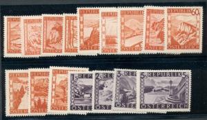 AUSTRIA #500-15, Complete set, og, NH, VF, Scott $77.80