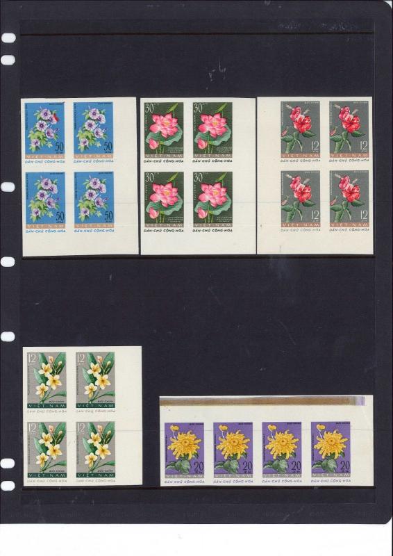 North Vietnam - Imperf - Collection Block of 4 - 1960-1980 - MNH - PART 1/19 !!!