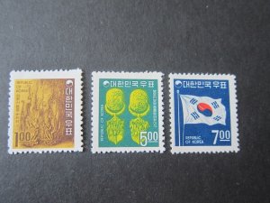 Korea 1968 Sc 595-97 set MNH
