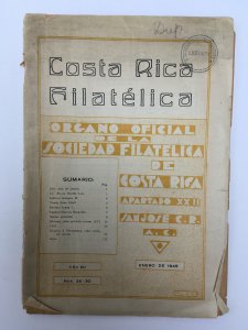 Costa Rica Filatelica Journal 1945