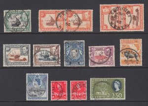 Kenya Uganda & Tanzania Sc 47/132 used. 1935-60 issues, 12 diff, nice cancels