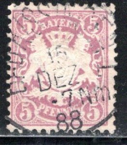 German States Bavaria Scott # 49, used