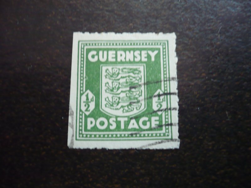 Stamps - Guernsey - Scott# N1 - Used Part Set of 1 Stamp