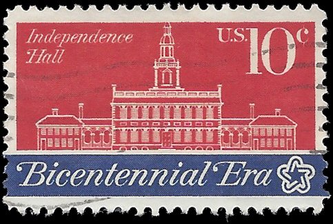 #1546 10c American Revolution Independence Hall 1974 Used