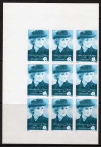 Turkmenistan 1997 YT#57 DIANA PRINCESS OF WALES 3 Sheetlets Color Proofs MNH