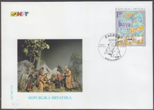 CROATIA Sc #273 FDC - CHRISTMAS