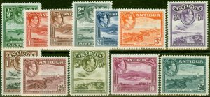 Antigua 1938-48 Set of 12 SG98-109 Fine LMM 