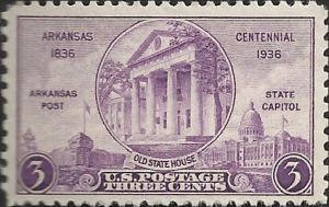 # 782 MINT NEVER HINGED ARKANSAS CENTENNIAL