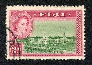 Fiji 150 U 1954 2c mag & green