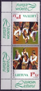 Lithuania. 1998. TB 664. National costumes Europe. MNH.