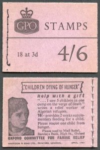 L25p 4/6 Wilding Booklet dated April 1961 PHOSPHOR