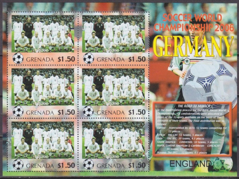 2006 Grenada 5710KL 2006 FIFA World Cup Germany( England ) 9,00 €